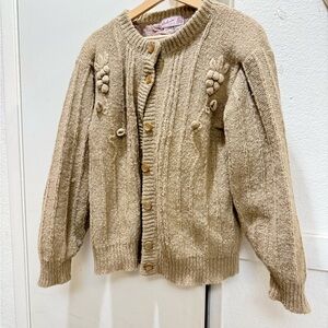 Vintage Bolivia wool cardigan sweater medium
